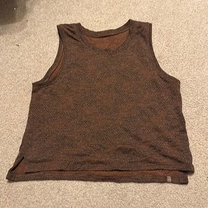 Lululemon Train To Be Tank Dot Camo Dark Terracotta/Black size 2